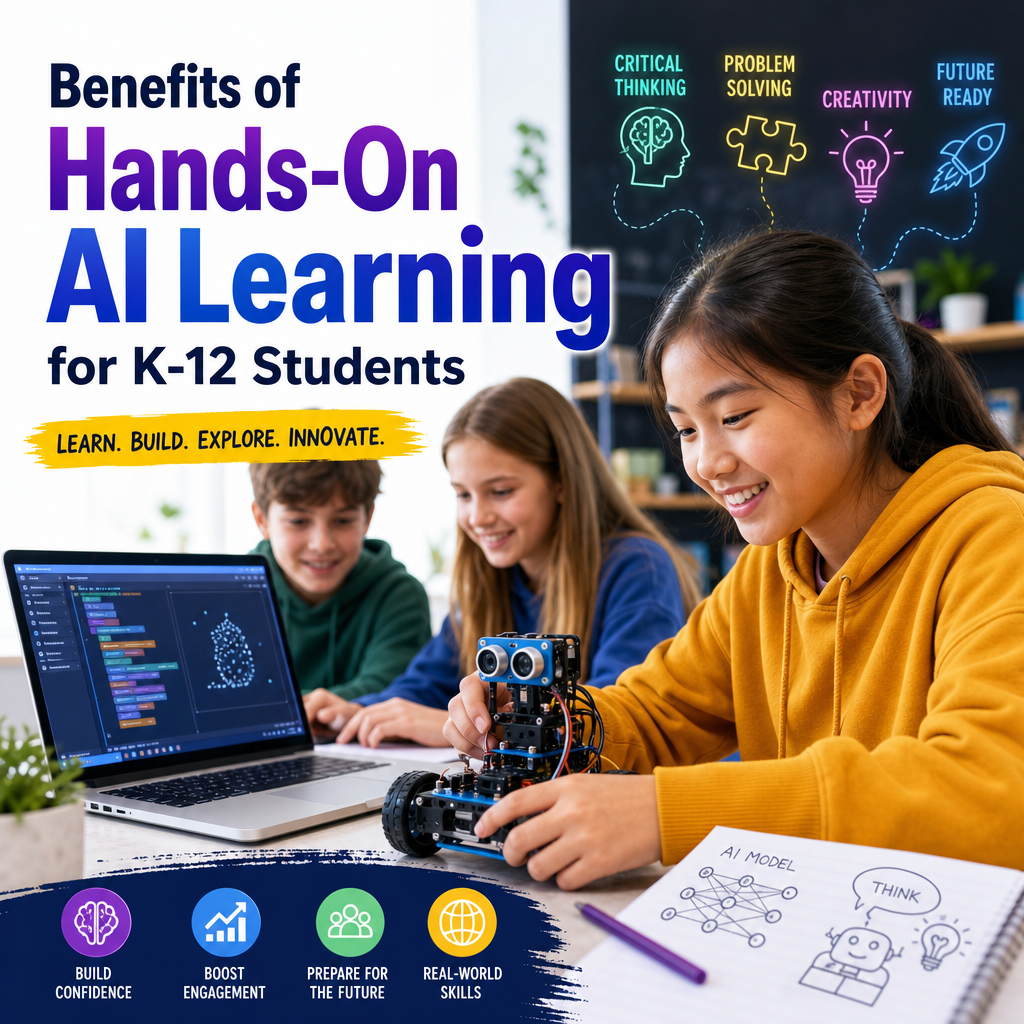 Illustration of Benefits of Hands-On AI Learning for K-12 Students