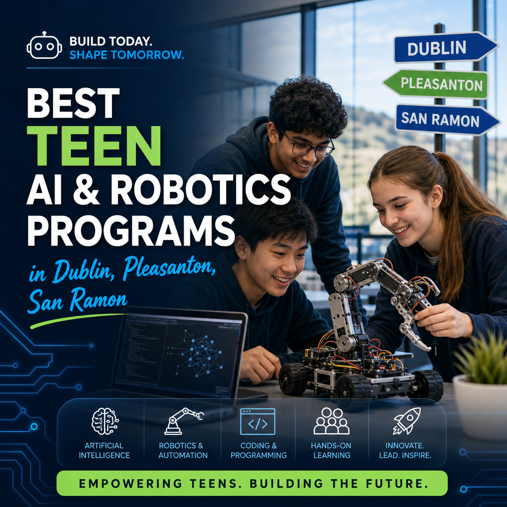 AI robotics programs teens illustration for Best Teen AI and Robotics Programs in Dublin, Pleasanton, San Ramon