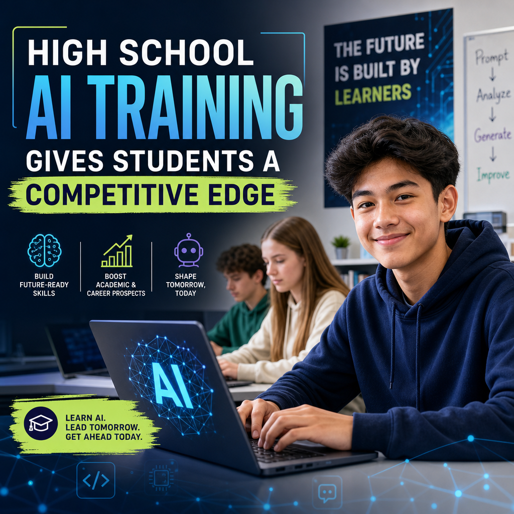 Illustration of High School AI Training Gives Students a Competitive Edge