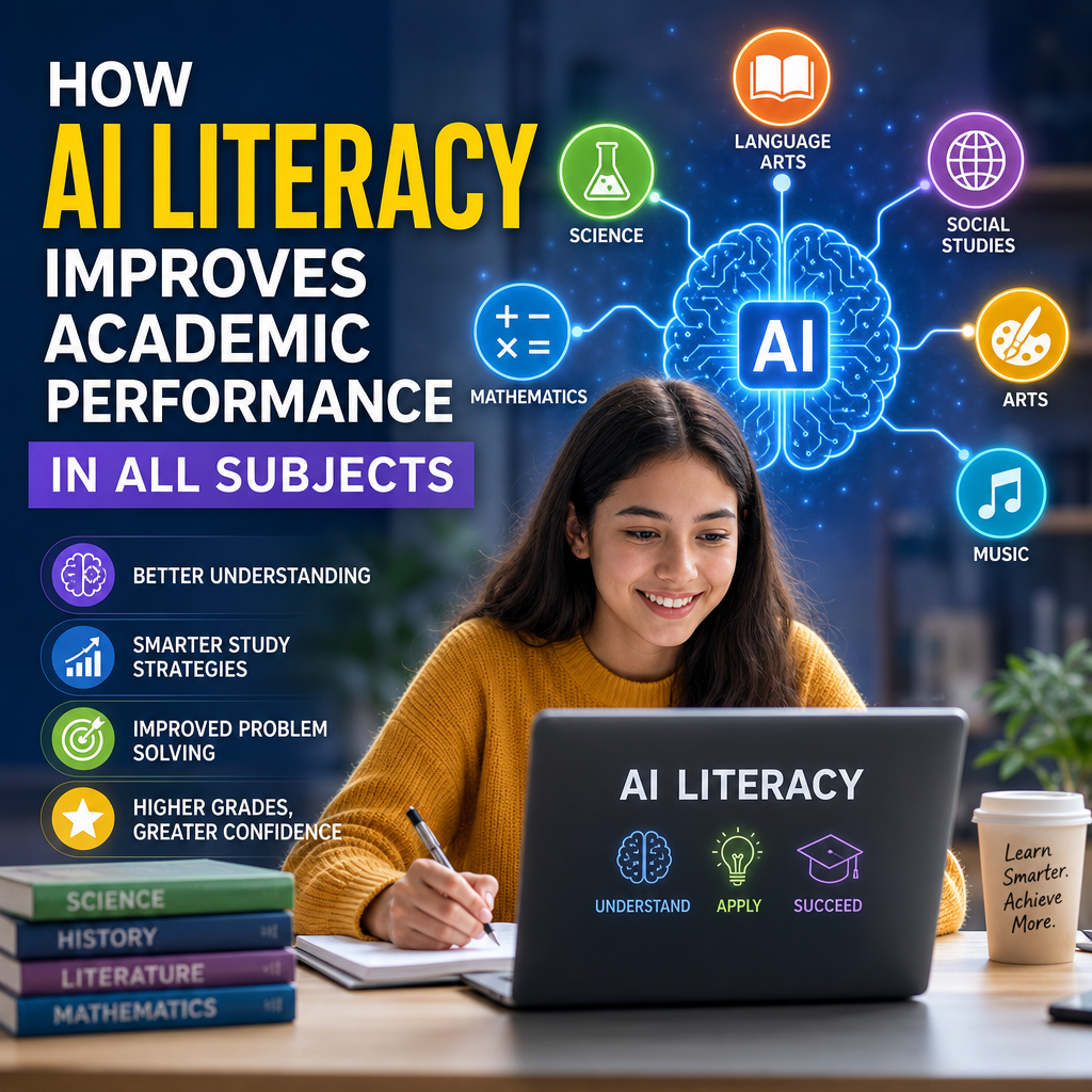 Illustration of How AI Literacy Improves Academic Performance in All Subjects