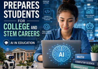 AI in education illustration for How AI Prepares Students for College and STEM Careers
