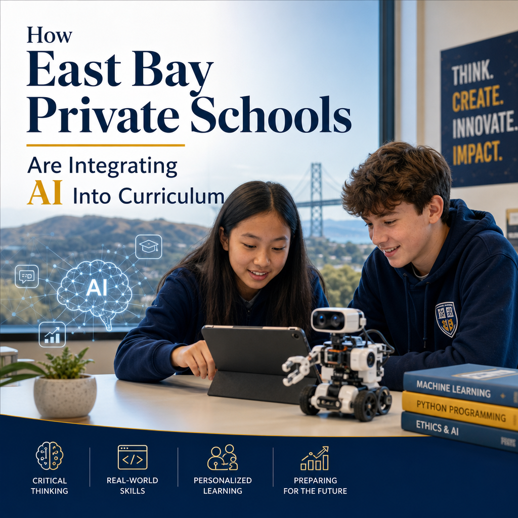 Illustration of How East Bay Private Schools Are Integrating AI Into Curriculum