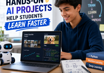 Illustration of How Hands-On AI Projects Help Students Learn Faster