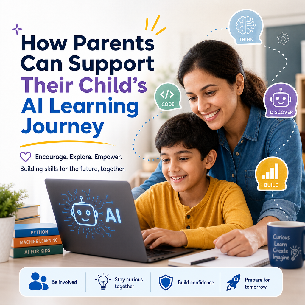 Illustration of How Parents Can Support Their Child’s AI Learning Journey
