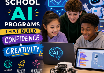 Illustration of Middle School AI Programs That Build Confidence and Creativity